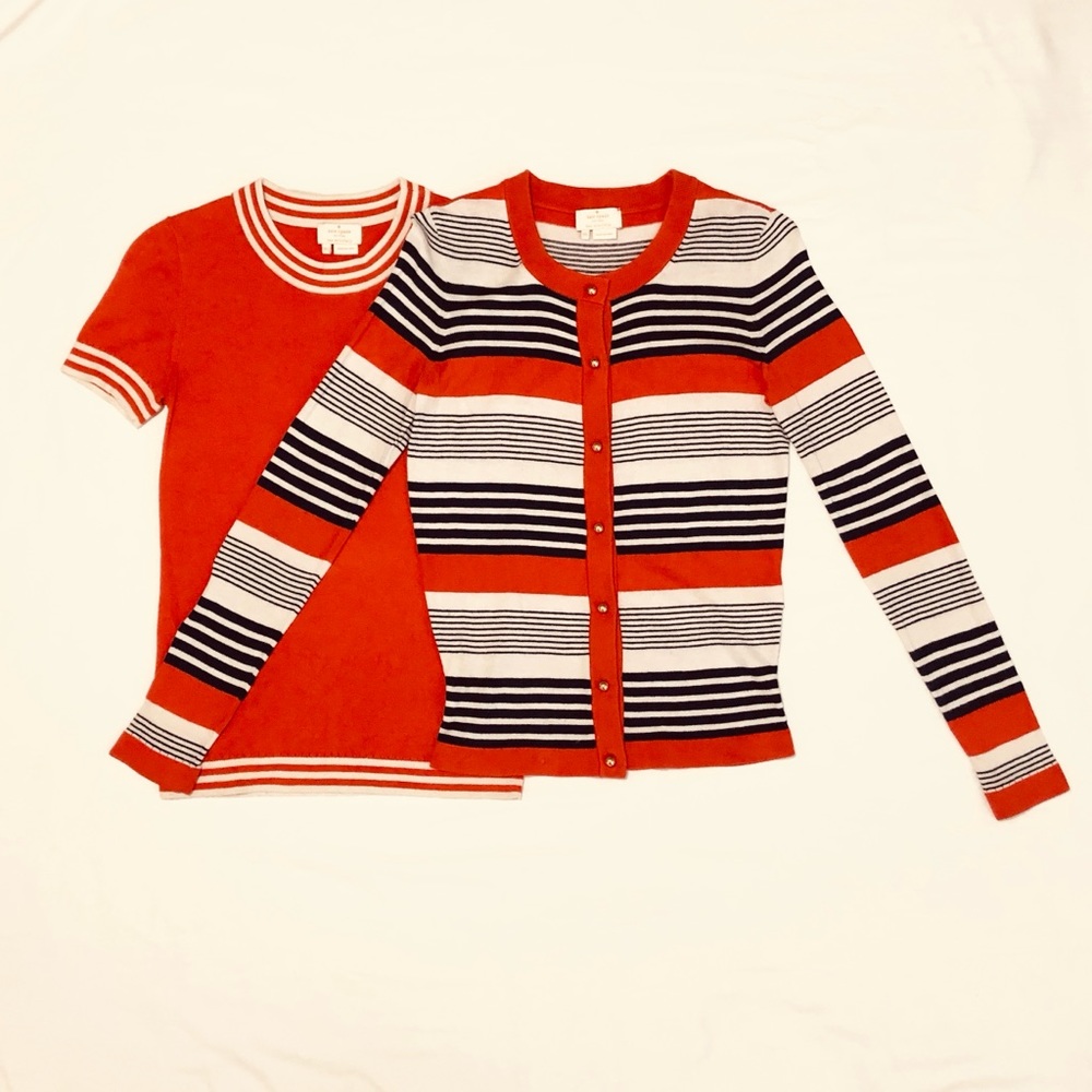 2 Kate Spade Cotton,silk,cashmere knits XS